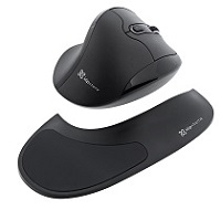 KlipX Mouse inalambrico superficie ergonomica semi vertical 